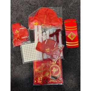 Winlyn Chinese New Year Party Decorations Red Lanterns Paper